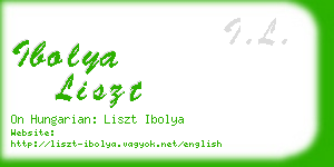 ibolya liszt business card